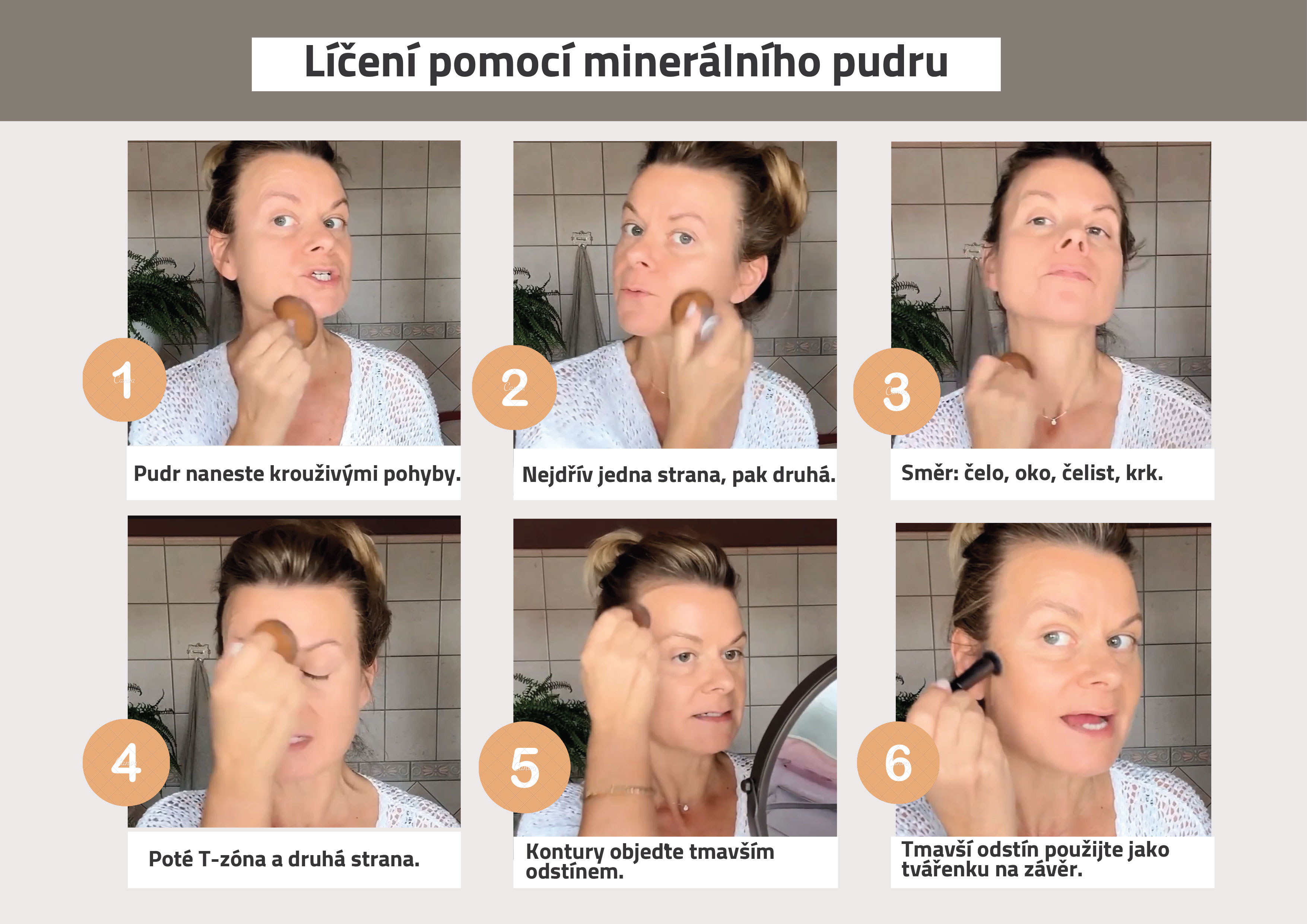 jak nanést minerální pudr