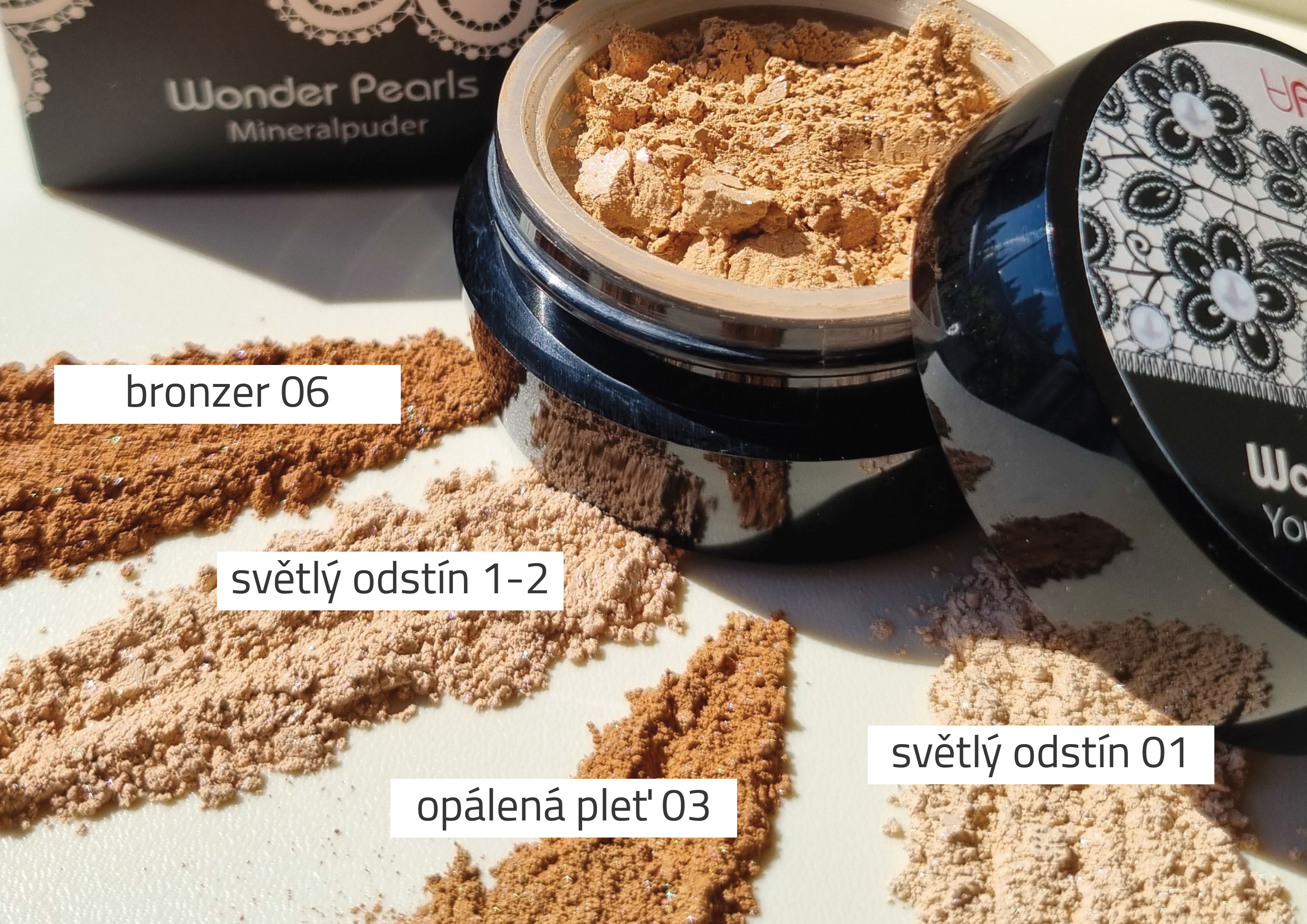odstíny pudru