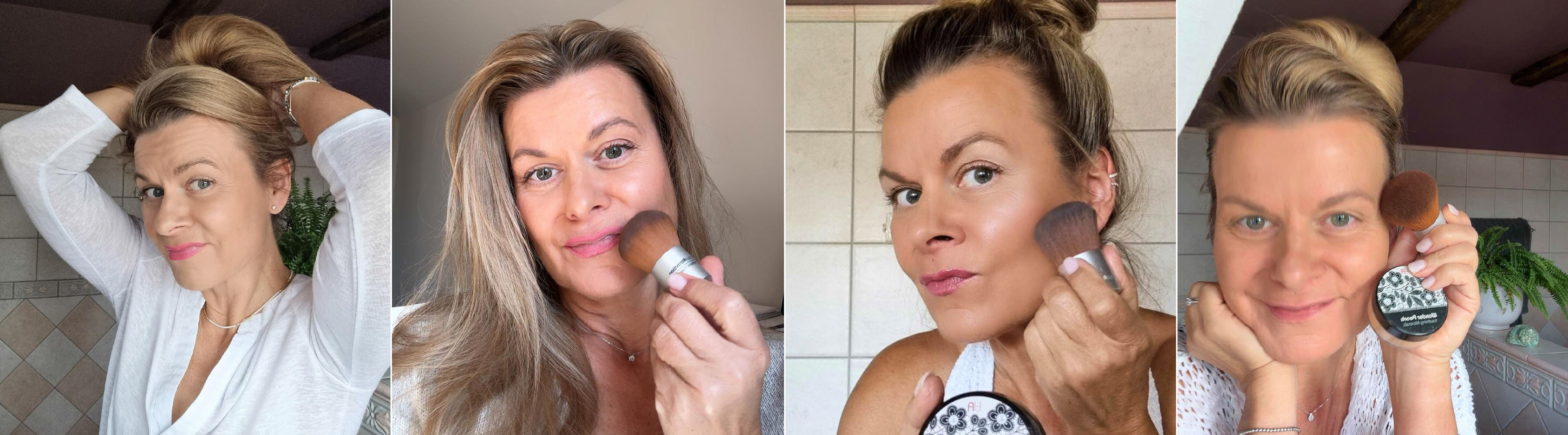 Petra se líčí minerálním pudrem