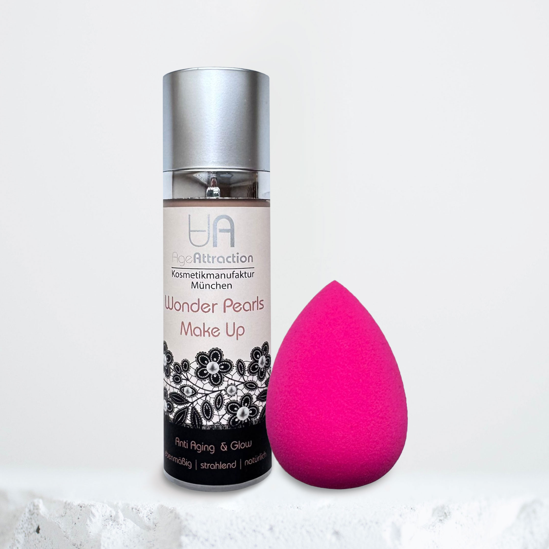 Minerální make-up flakon včetně aplikátoru